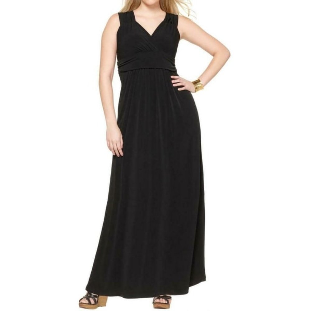 NY Collection Black Semi-Formal Maxi Dress